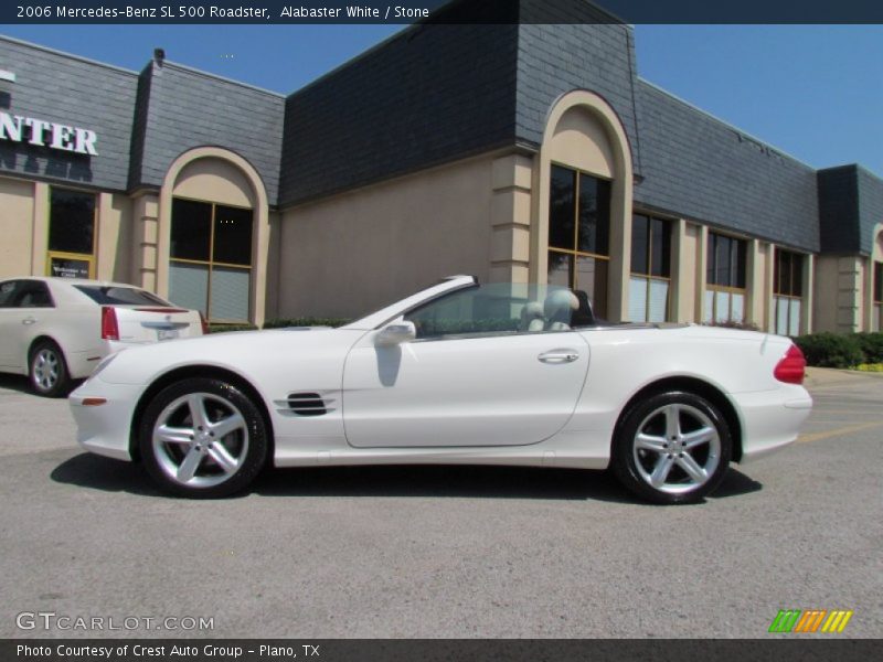 Alabaster White / Stone 2006 Mercedes-Benz SL 500 Roadster