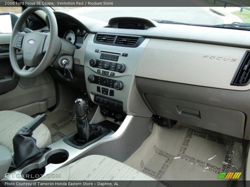 Vermillion Red / Medium Stone 2008 Ford Focus SE Coupe