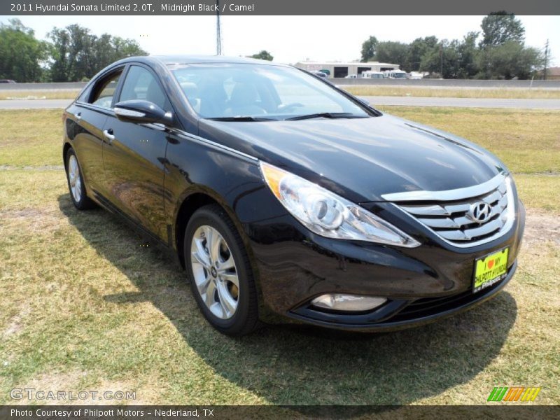 Midnight Black / Camel 2011 Hyundai Sonata Limited 2.0T