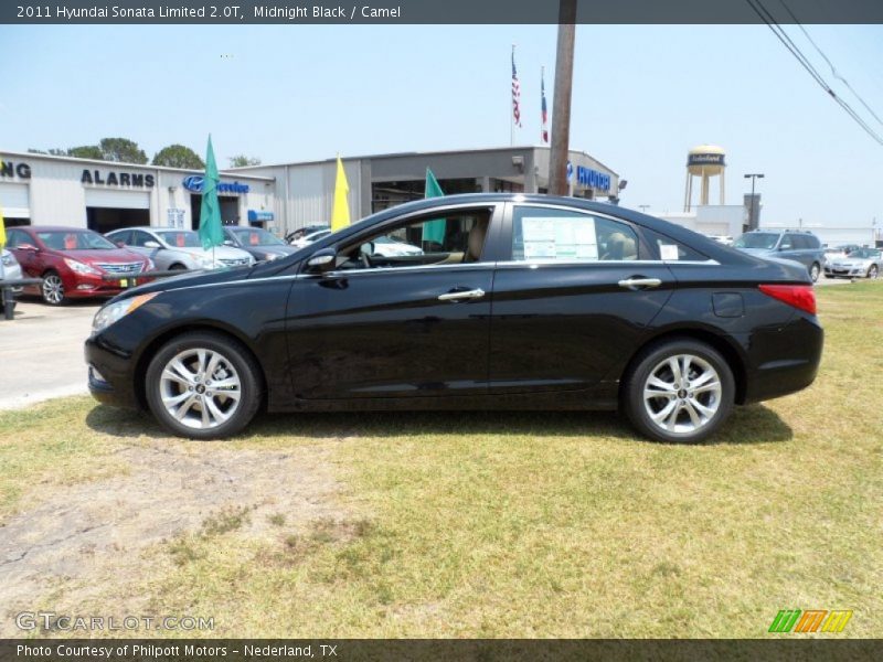 Midnight Black / Camel 2011 Hyundai Sonata Limited 2.0T