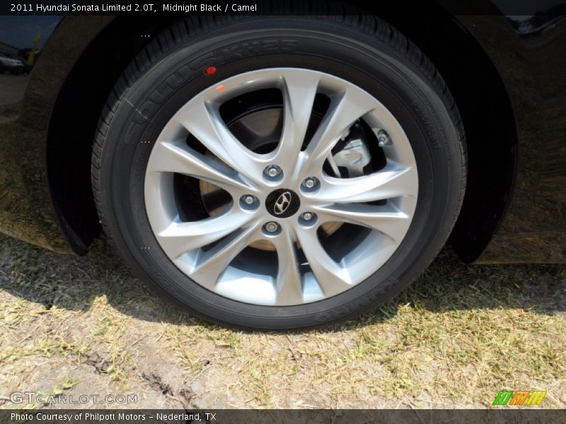 Midnight Black / Camel 2011 Hyundai Sonata Limited 2.0T