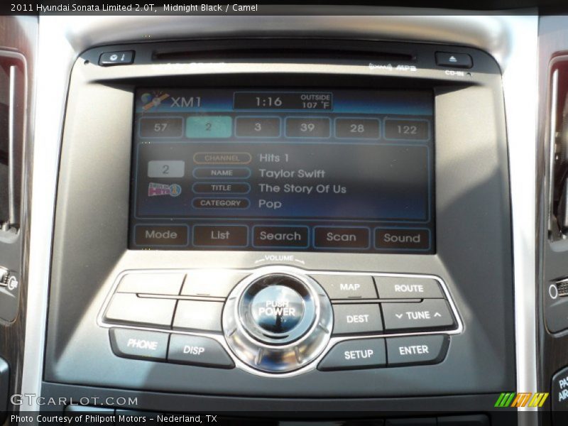 Midnight Black / Camel 2011 Hyundai Sonata Limited 2.0T