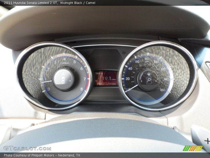 Midnight Black / Camel 2011 Hyundai Sonata Limited 2.0T