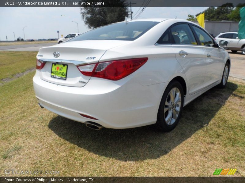 Pearl White / Camel 2011 Hyundai Sonata Limited 2.0T