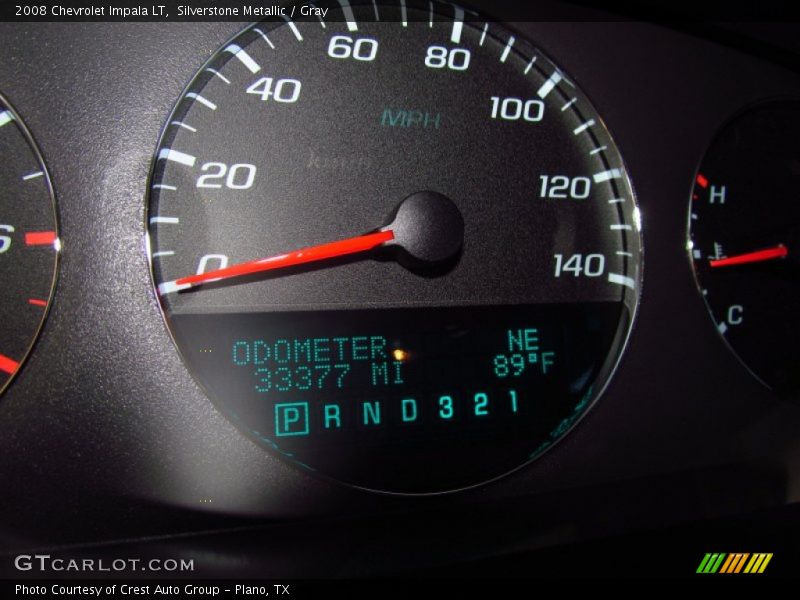 Silverstone Metallic / Gray 2008 Chevrolet Impala LT