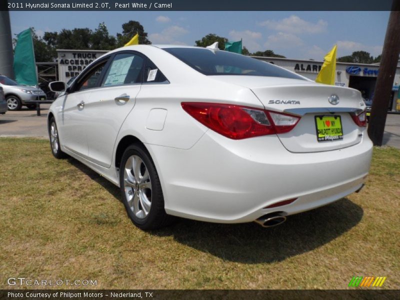 Pearl White / Camel 2011 Hyundai Sonata Limited 2.0T