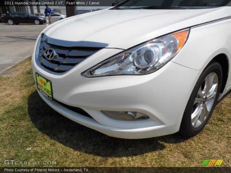 Pearl White / Camel 2011 Hyundai Sonata Limited 2.0T