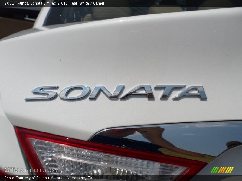 Pearl White / Camel 2011 Hyundai Sonata Limited 2.0T