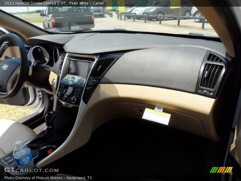 Pearl White / Camel 2011 Hyundai Sonata Limited 2.0T