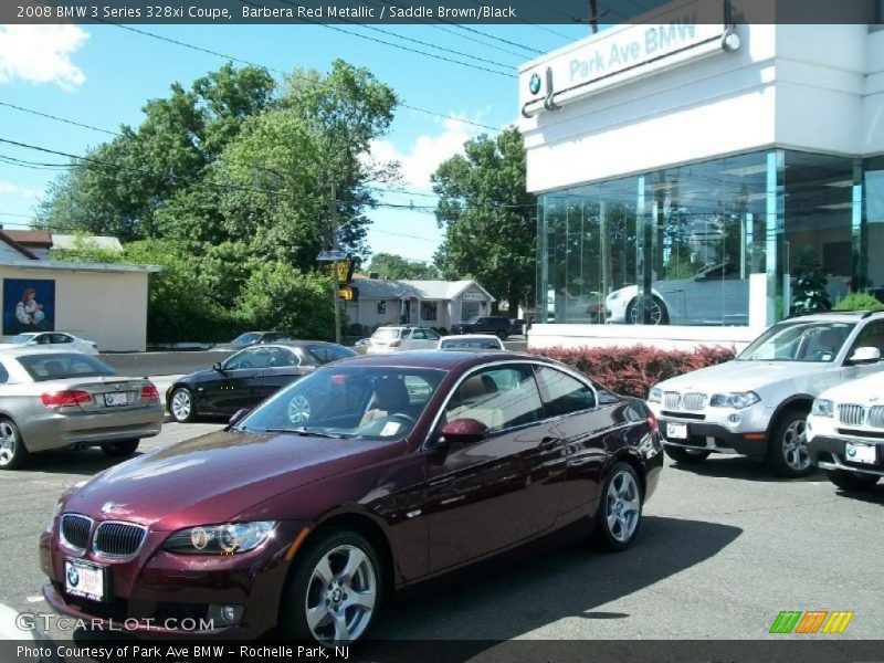 Barbera Red Metallic / Saddle Brown/Black 2008 BMW 3 Series 328xi Coupe