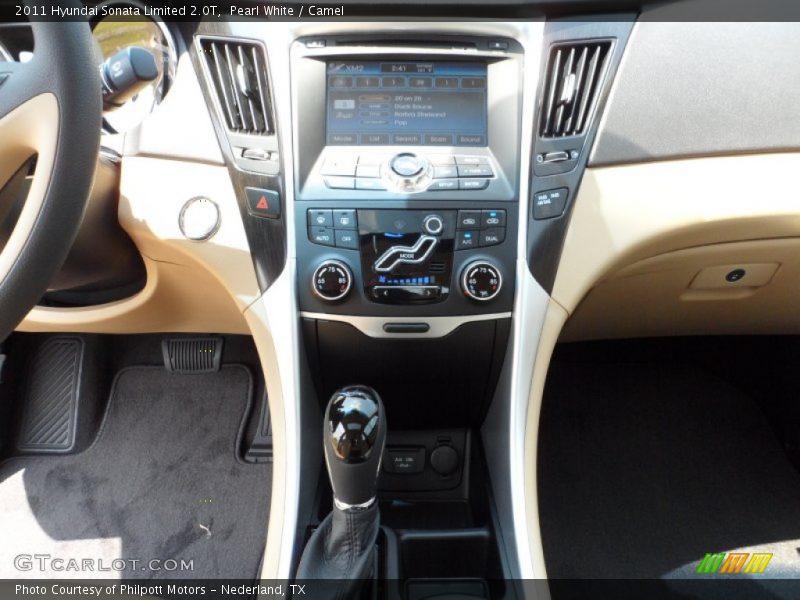 Pearl White / Camel 2011 Hyundai Sonata Limited 2.0T