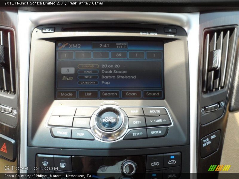 Pearl White / Camel 2011 Hyundai Sonata Limited 2.0T