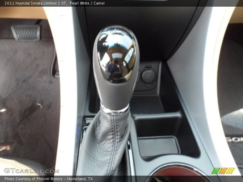 Pearl White / Camel 2011 Hyundai Sonata Limited 2.0T