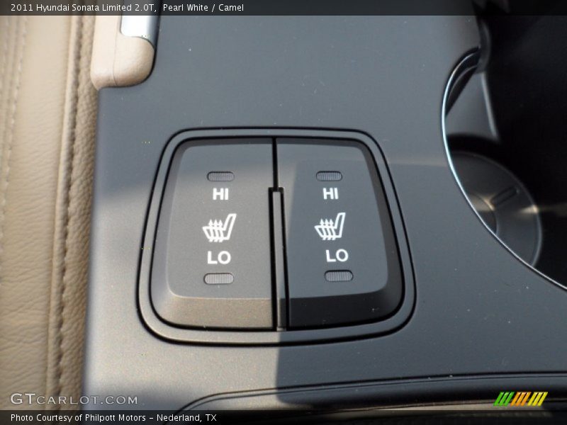 Pearl White / Camel 2011 Hyundai Sonata Limited 2.0T