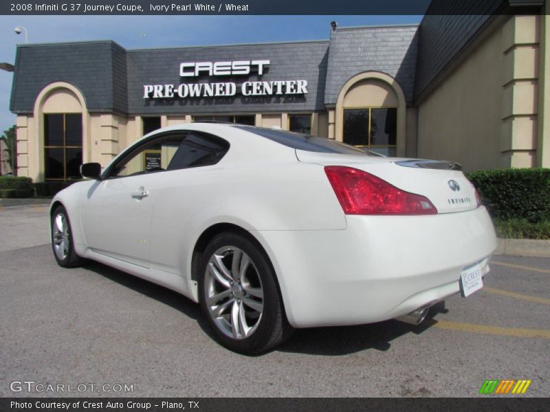 Ivory Pearl White / Wheat 2008 Infiniti G 37 Journey Coupe