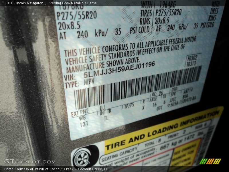 Sterling Grey Metallic / Camel 2010 Lincoln Navigator L