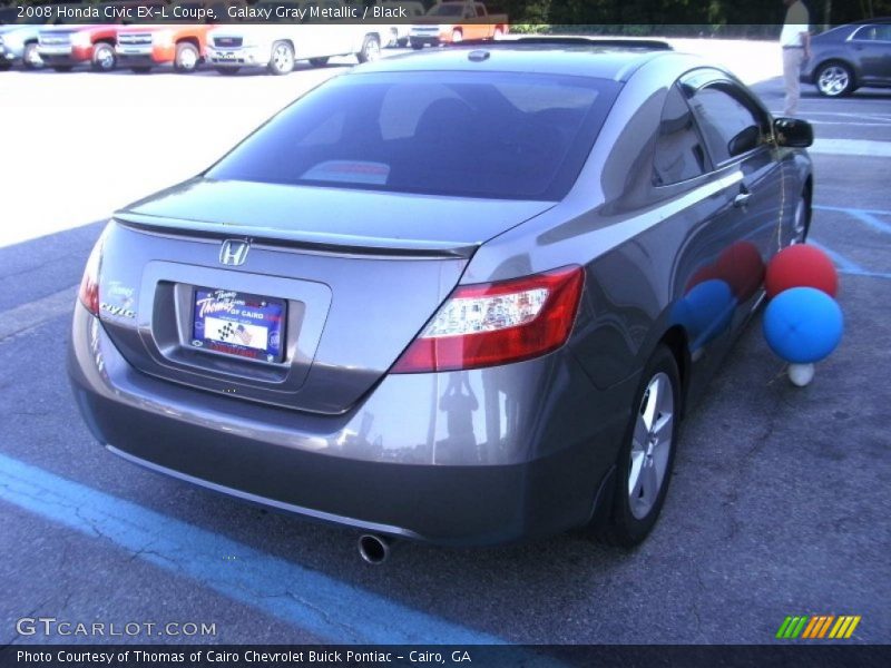 Galaxy Gray Metallic / Black 2008 Honda Civic EX-L Coupe