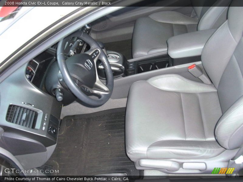 Galaxy Gray Metallic / Black 2008 Honda Civic EX-L Coupe