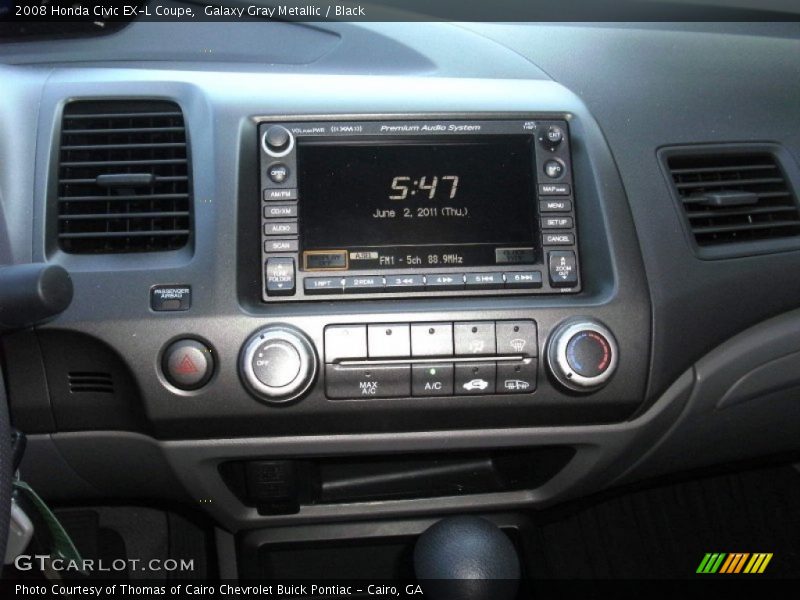 Galaxy Gray Metallic / Black 2008 Honda Civic EX-L Coupe