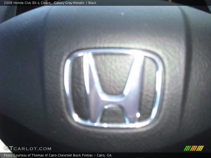 Galaxy Gray Metallic / Black 2008 Honda Civic EX-L Coupe