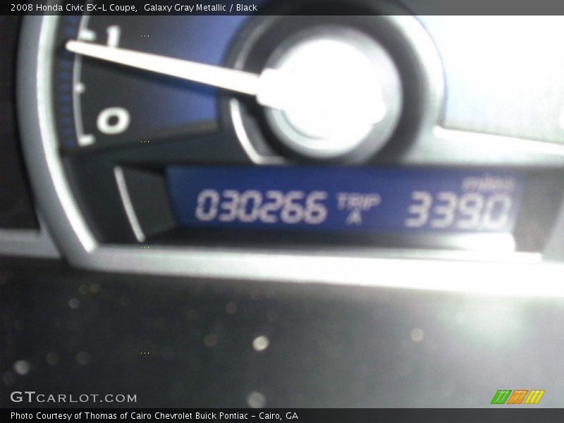 Galaxy Gray Metallic / Black 2008 Honda Civic EX-L Coupe