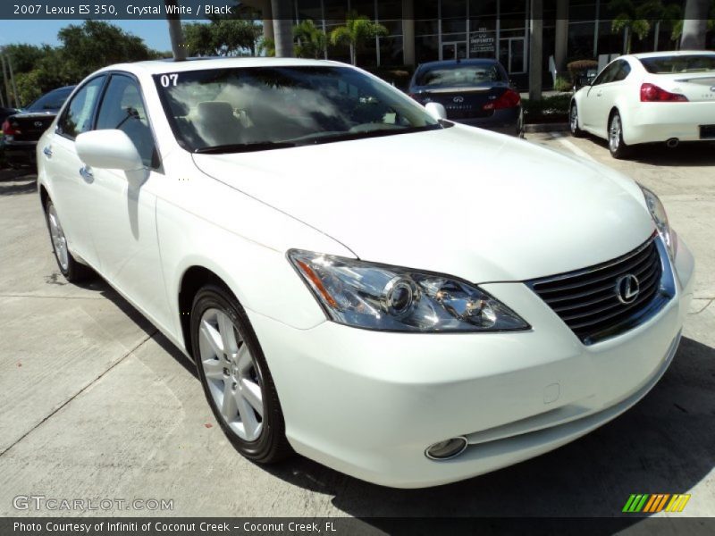Crystal White / Black 2007 Lexus ES 350