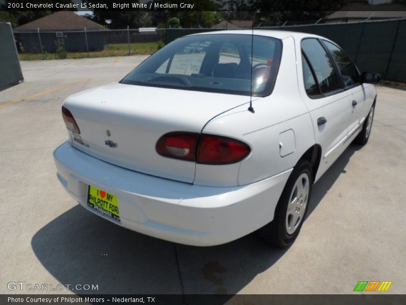 Bright White / Medium Gray 2001 Chevrolet Cavalier LS Sedan