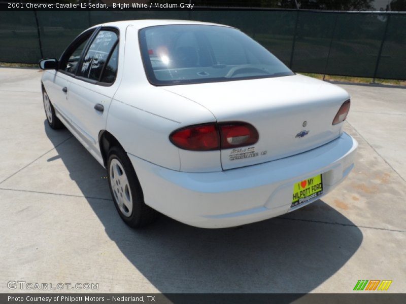 Bright White / Medium Gray 2001 Chevrolet Cavalier LS Sedan