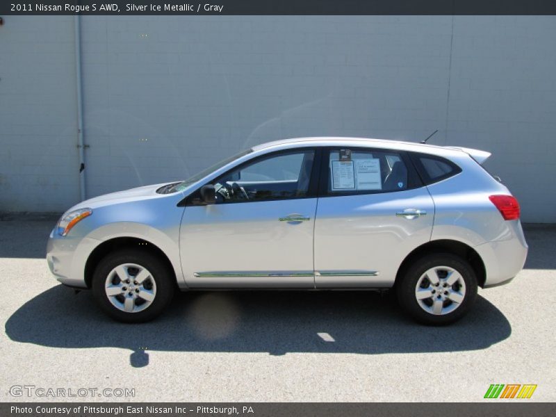 Silver Ice Metallic / Gray 2011 Nissan Rogue S AWD
