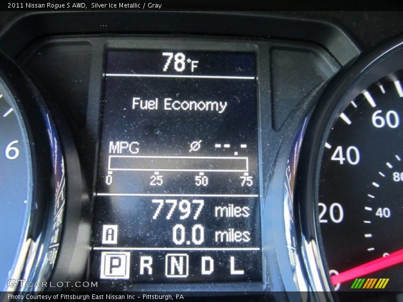 Silver Ice Metallic / Gray 2011 Nissan Rogue S AWD