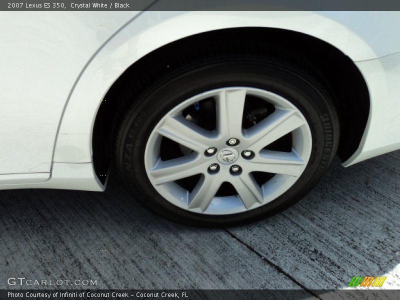Crystal White / Black 2007 Lexus ES 350