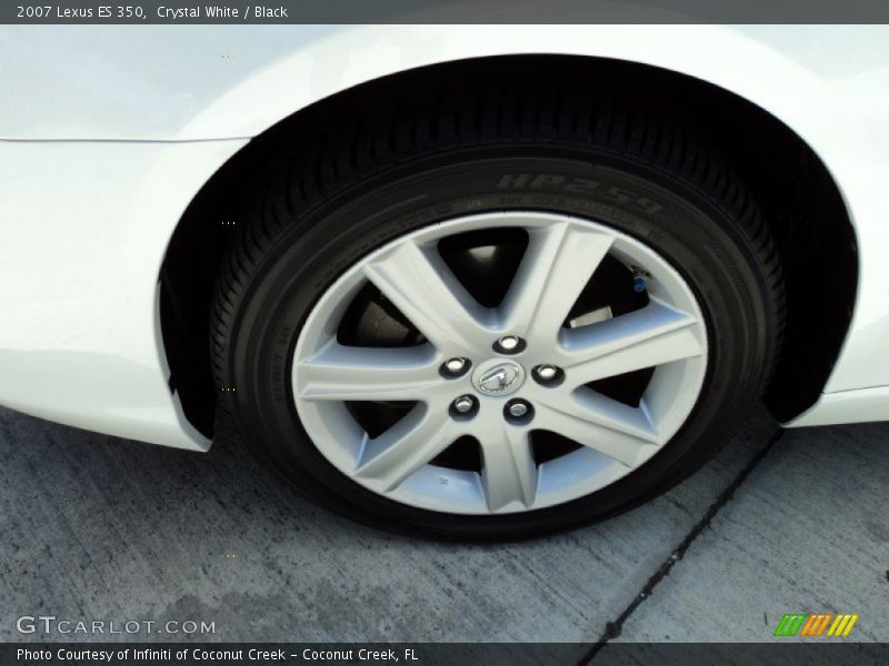 Crystal White / Black 2007 Lexus ES 350