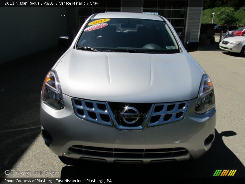 Silver Ice Metallic / Gray 2011 Nissan Rogue S AWD