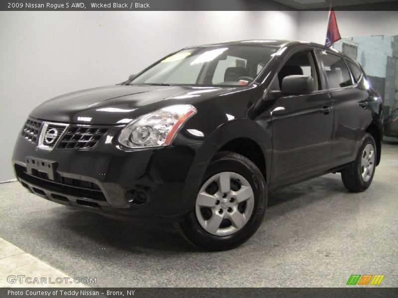 Wicked Black / Black 2009 Nissan Rogue S AWD