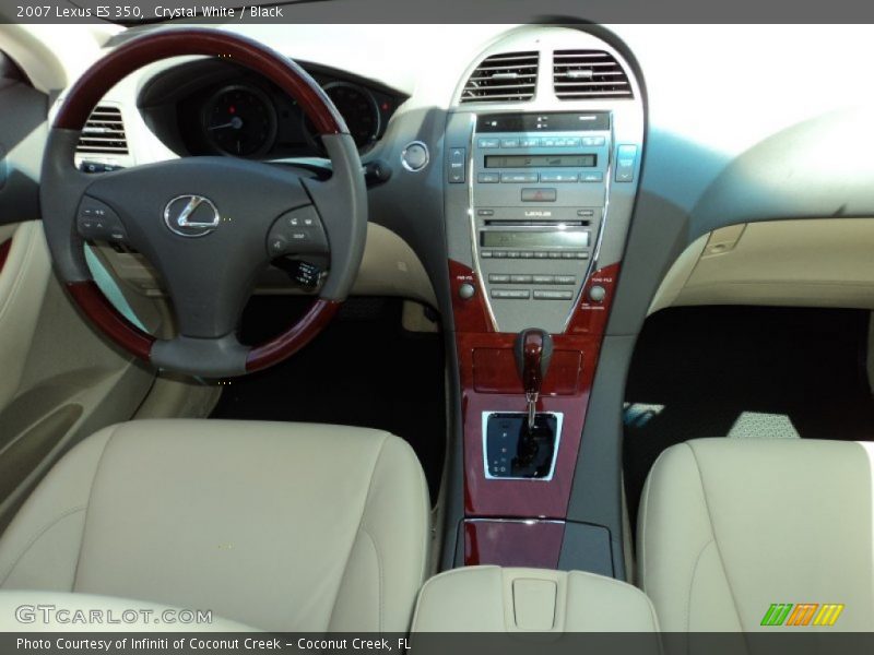 Crystal White / Black 2007 Lexus ES 350