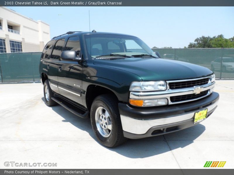 Dark Green Metallic / Gray/Dark Charcoal 2003 Chevrolet Tahoe LS