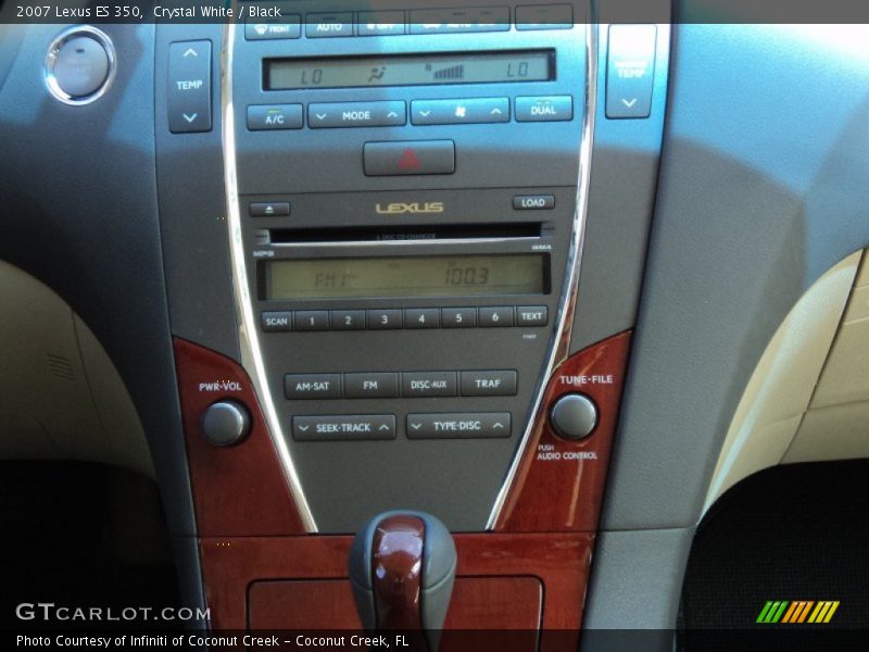 Crystal White / Black 2007 Lexus ES 350