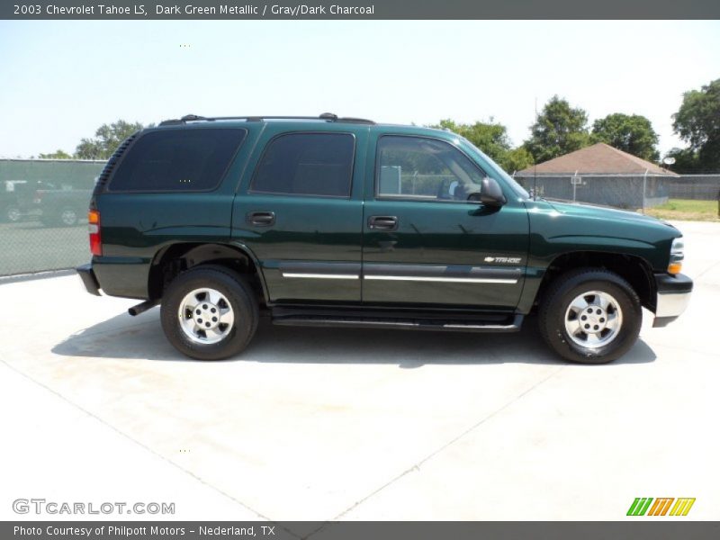 Dark Green Metallic / Gray/Dark Charcoal 2003 Chevrolet Tahoe LS
