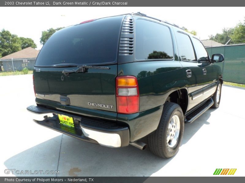 Dark Green Metallic / Gray/Dark Charcoal 2003 Chevrolet Tahoe LS