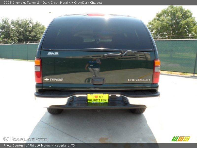 Dark Green Metallic / Gray/Dark Charcoal 2003 Chevrolet Tahoe LS