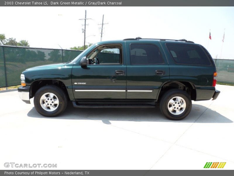 Dark Green Metallic / Gray/Dark Charcoal 2003 Chevrolet Tahoe LS