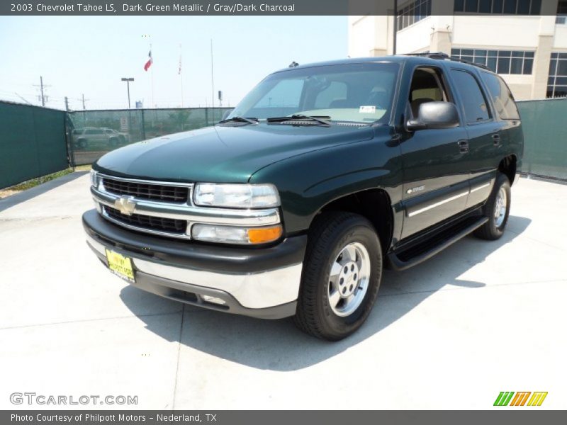 Dark Green Metallic / Gray/Dark Charcoal 2003 Chevrolet Tahoe LS