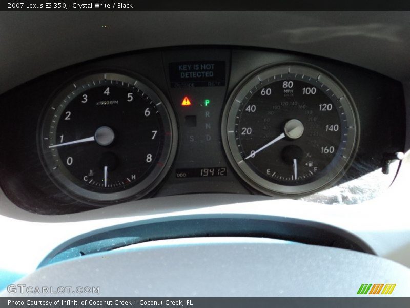 Crystal White / Black 2007 Lexus ES 350