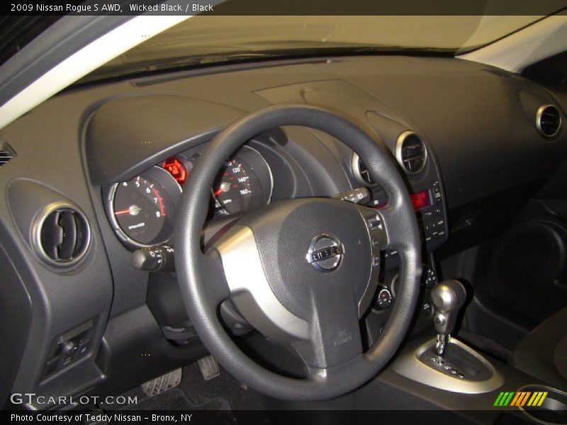 Wicked Black / Black 2009 Nissan Rogue S AWD