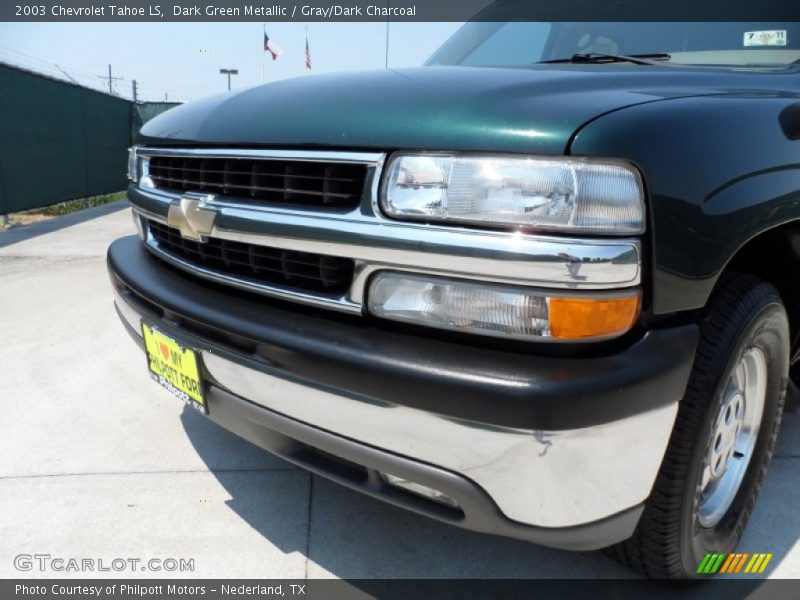 Dark Green Metallic / Gray/Dark Charcoal 2003 Chevrolet Tahoe LS