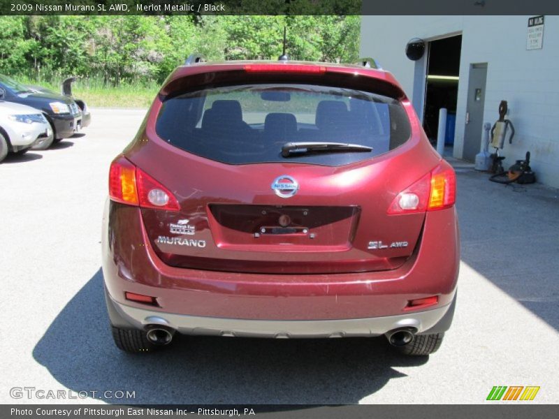 Merlot Metallic / Black 2009 Nissan Murano SL AWD