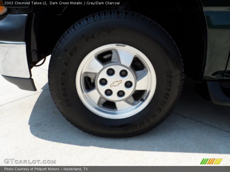 Dark Green Metallic / Gray/Dark Charcoal 2003 Chevrolet Tahoe LS