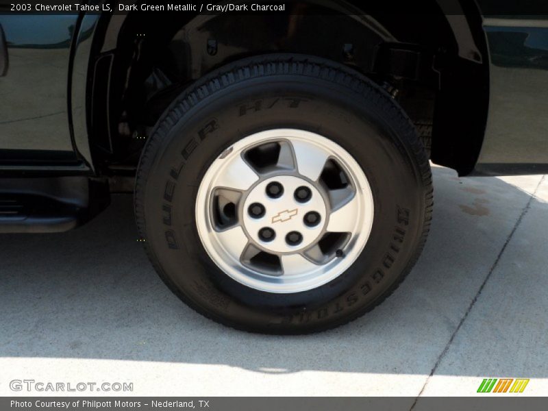 Dark Green Metallic / Gray/Dark Charcoal 2003 Chevrolet Tahoe LS