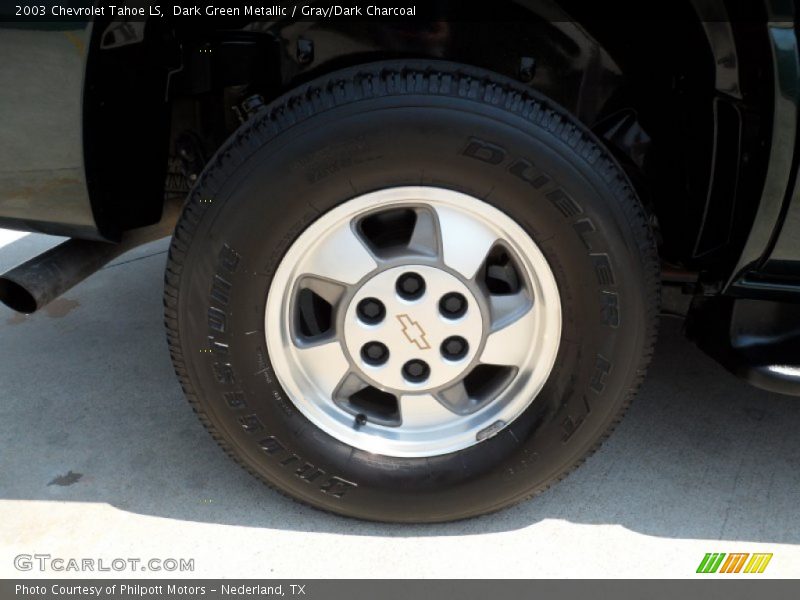 Dark Green Metallic / Gray/Dark Charcoal 2003 Chevrolet Tahoe LS