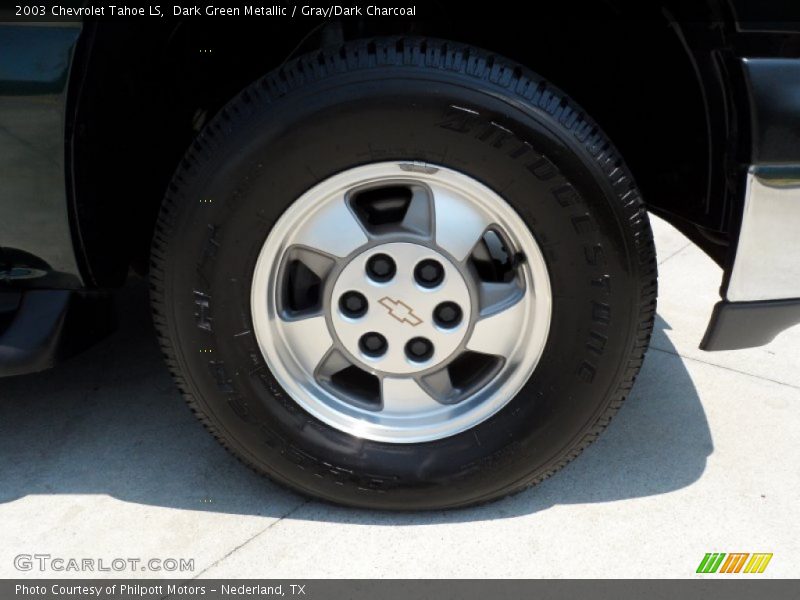 Dark Green Metallic / Gray/Dark Charcoal 2003 Chevrolet Tahoe LS